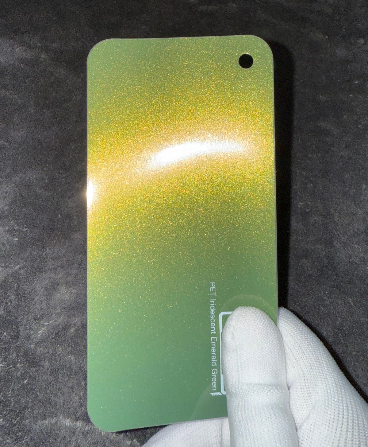 Iridescent Emerald Green