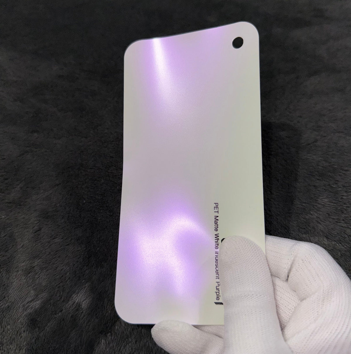 Matte White Iridescent Purple
